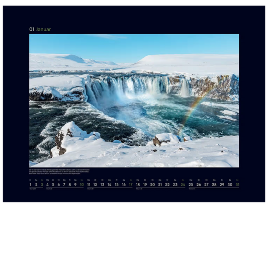 Island - Wandkalender 2027 - 60 x 45 cm - Kunth Verlag