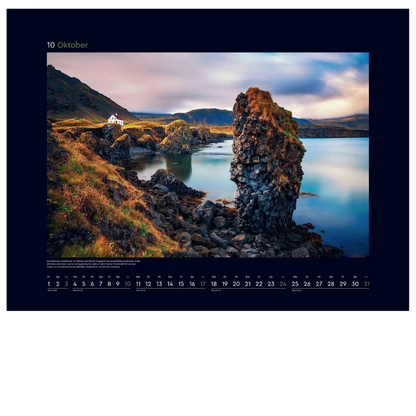 Island - Wandkalender 2027 - 60 x 45 cm - Kunth Verlag