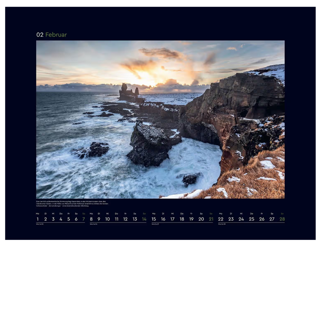 Island - Wandkalender 2027 - 60 x 45 cm - Kunth Verlag