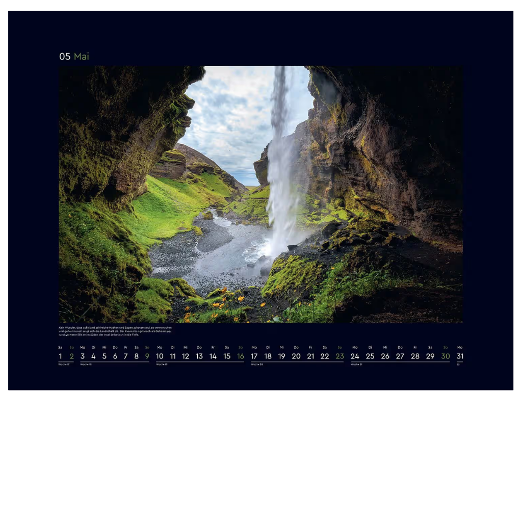 Island - Wandkalender 2027 - 60 x 45 cm - Kunth Verlag