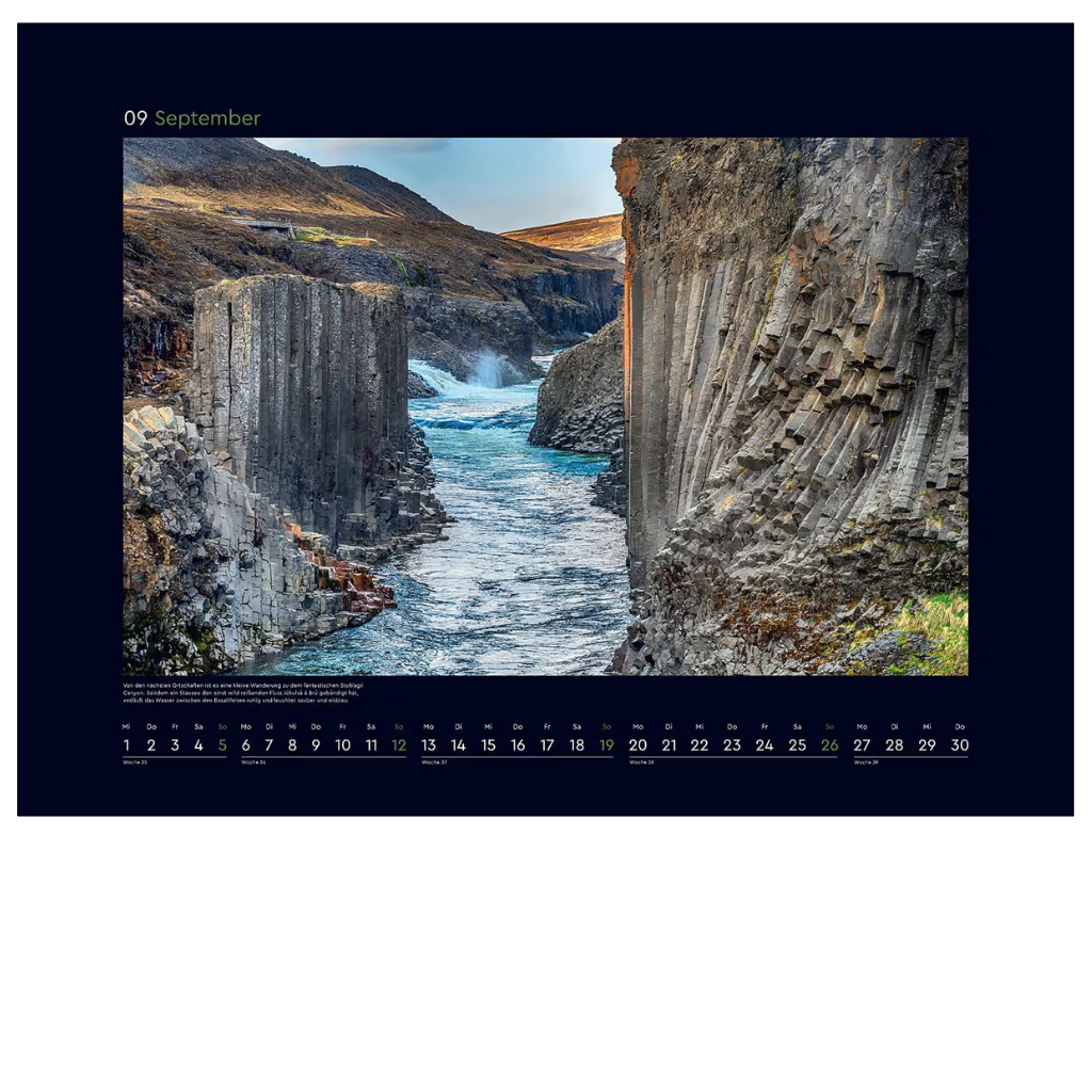 Island - Wandkalender 2027 - 60 x 45 cm - Kunth Verlag