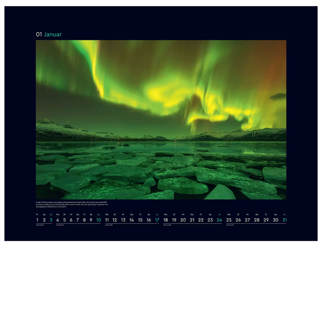 Polarlichter - Wandkalender 2027 - 60 x 45 cm - Kunth Verlag