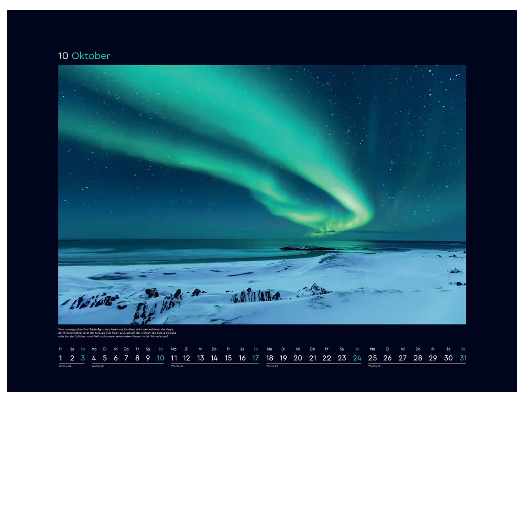 Polarlichter - Wandkalender 2027 - 60 x 45 cm - Kunth Verlag