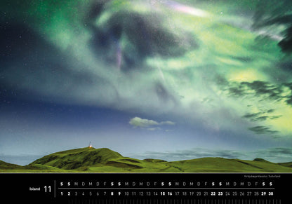 Island - 360° Premium-Wandkalender 2025 - 50 x 35 cm - 360Grad Medien