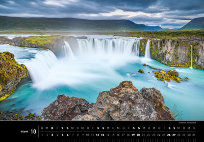 Island - 360° Premium-Wandkalender 2024 - 50 x 35 cm - 360Grad Medien