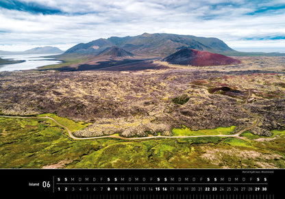Island - 360° Premium-Wandkalender 2024 - 50 x 35 cm - 360Grad Medien