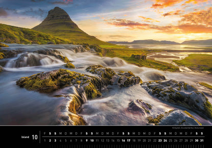 Island - 360° Premium-Wandkalender 2027 - 50 x 35 cm - 360Grad Medien