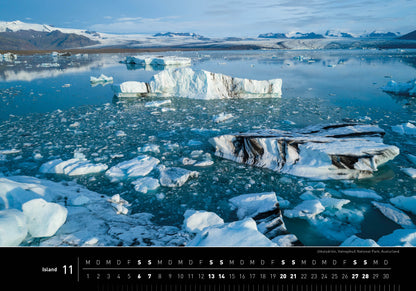 Island - 360° Premium-Wandkalender 2027 - 50 x 35 cm - 360Grad Medien