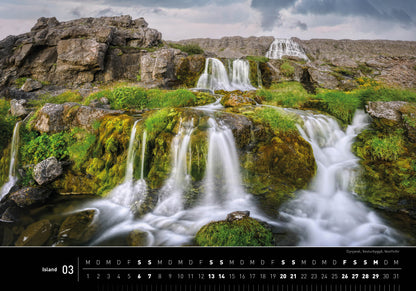 Island - 360° Premium-Wandkalender 2027 - 50 x 35 cm - 360Grad Medien