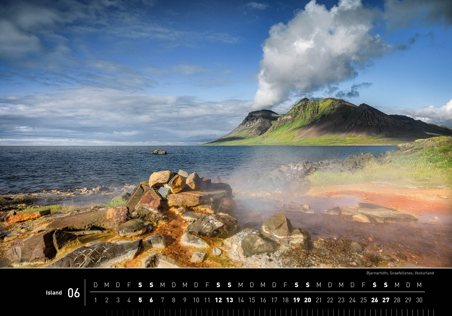 Island - 360° Premium-Wandkalender 2027 - 50 x 35 cm - 360Grad Medien