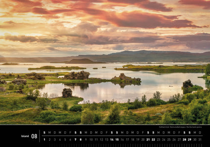 Island - 360° Premium-Wandkalender 2027 - 50 x 35 cm - 360Grad Medien
