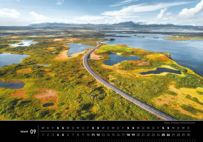 Island - 360° Premium-Wandkalender 2027 - 50 x 35 cm - 360Grad Medien