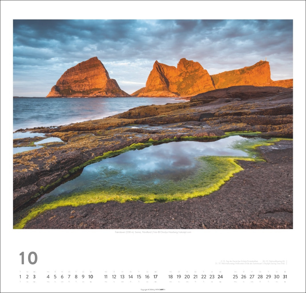 Norwegen - Wandkalender 2027 - 48 x 46 cm - Kunstverlag Weingarten