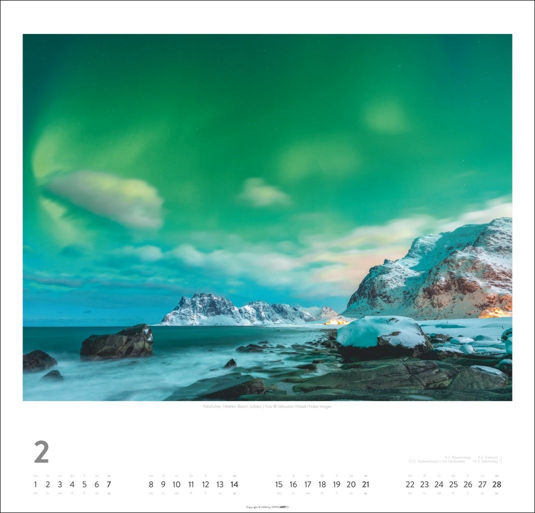 Norwegen - Wandkalender 2027 - 48 x 46 cm - Kunstverlag Weingarten