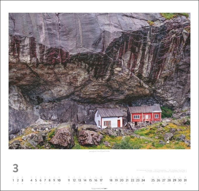 Norwegen - Wandkalender 2024 - 48 x 46 cm - Kunstverlag Weingarten