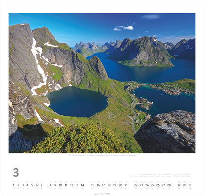 Norwegen - Wandkalender 2027 - 48 x 46 cm - Kunstverlag Weingarten