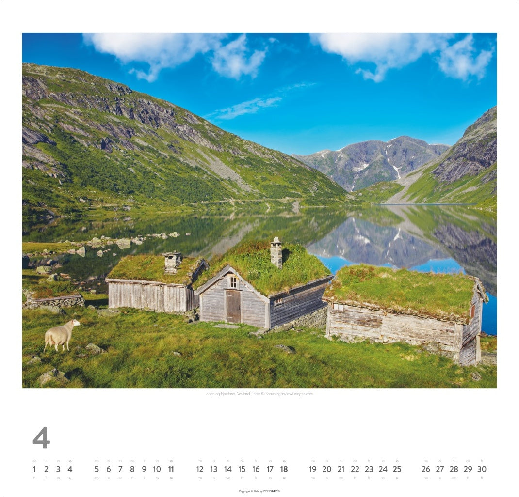 Norwegen - Wandkalender 2027 - 48 x 46 cm - Kunstverlag Weingarten