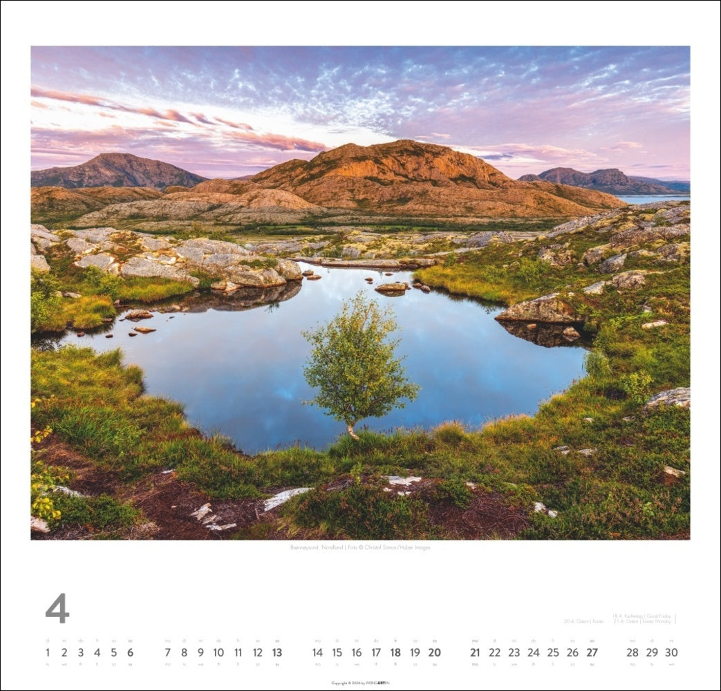 Norwegen - Wandkalender 2025 - 48 x 46 cm - Kunstverlag Weingarten