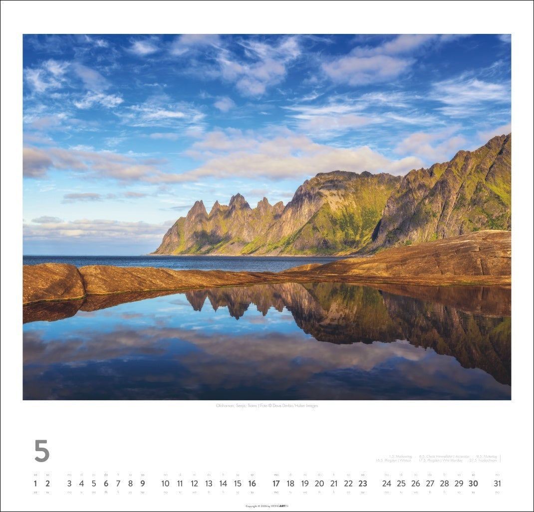 Norwegen - Wandkalender 2027 - 48 x 46 cm - Kunstverlag Weingarten