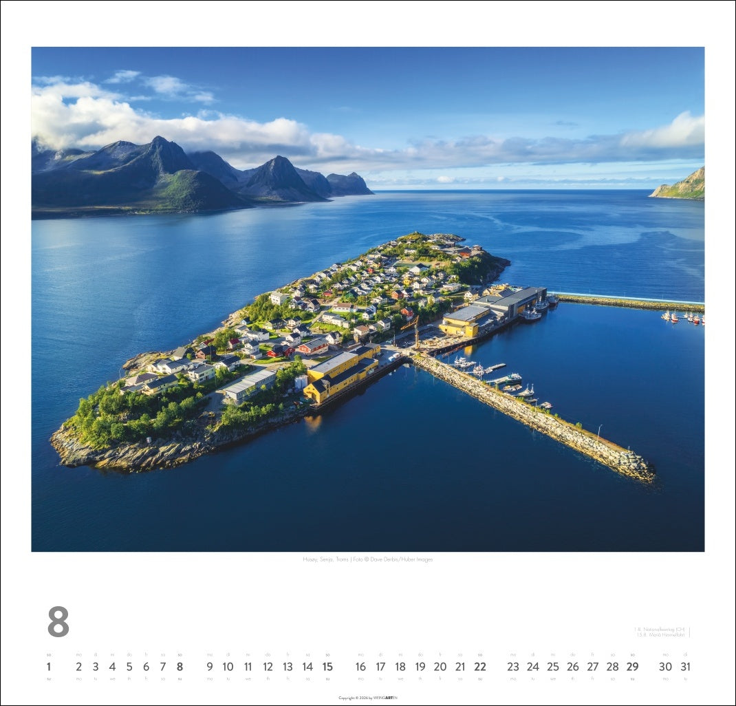 Norwegen - Wandkalender 2027 - 48 x 46 cm - Kunstverlag Weingarten