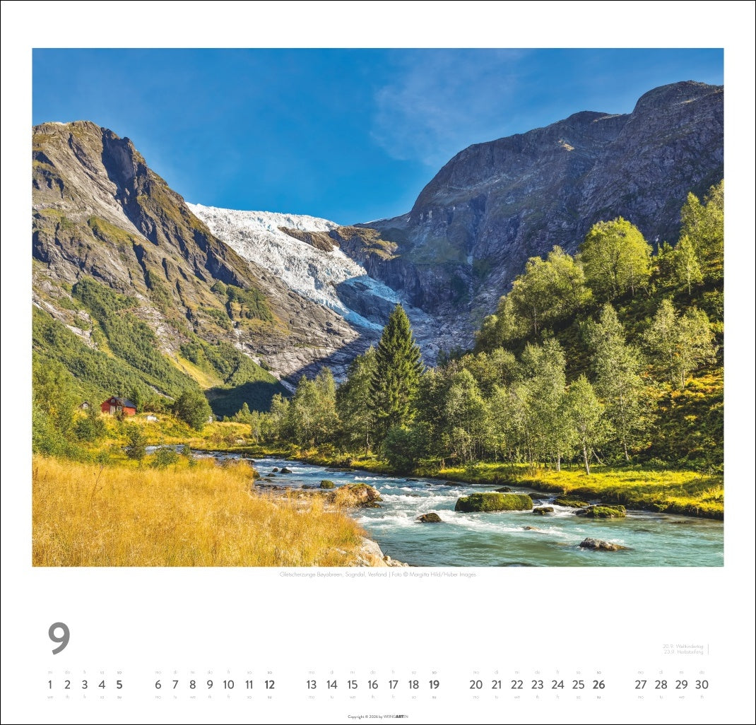 Norwegen - Wandkalender 2027 - 48 x 46 cm - Kunstverlag Weingarten