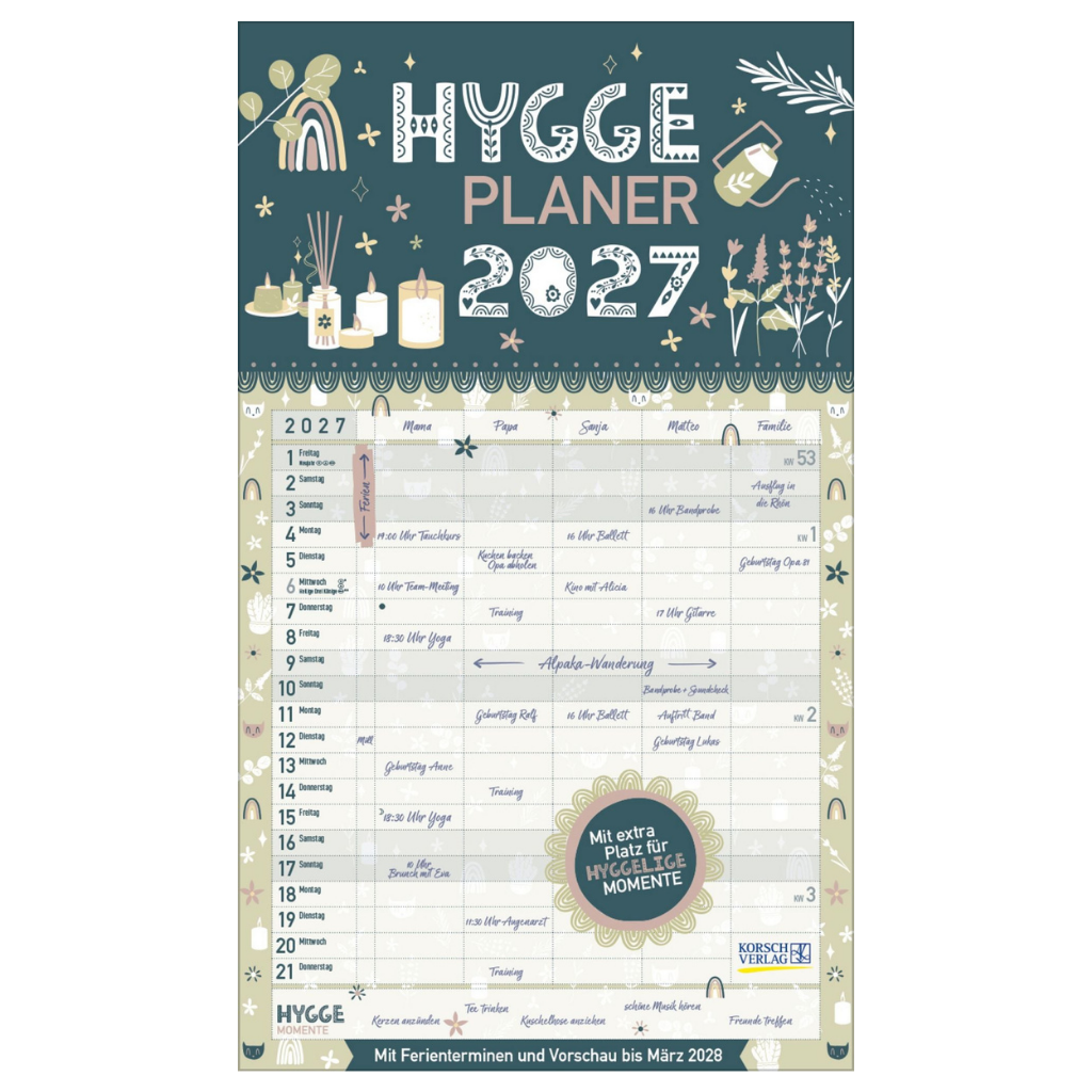 Hygge Planer 2027 - 27 x 46 cm - Korsch Verlag