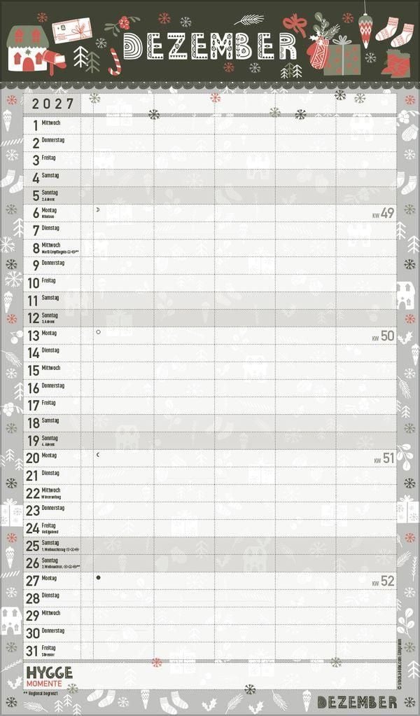 Hygge Planer 2027 - 27 x 46 cm - Korsch Verlag