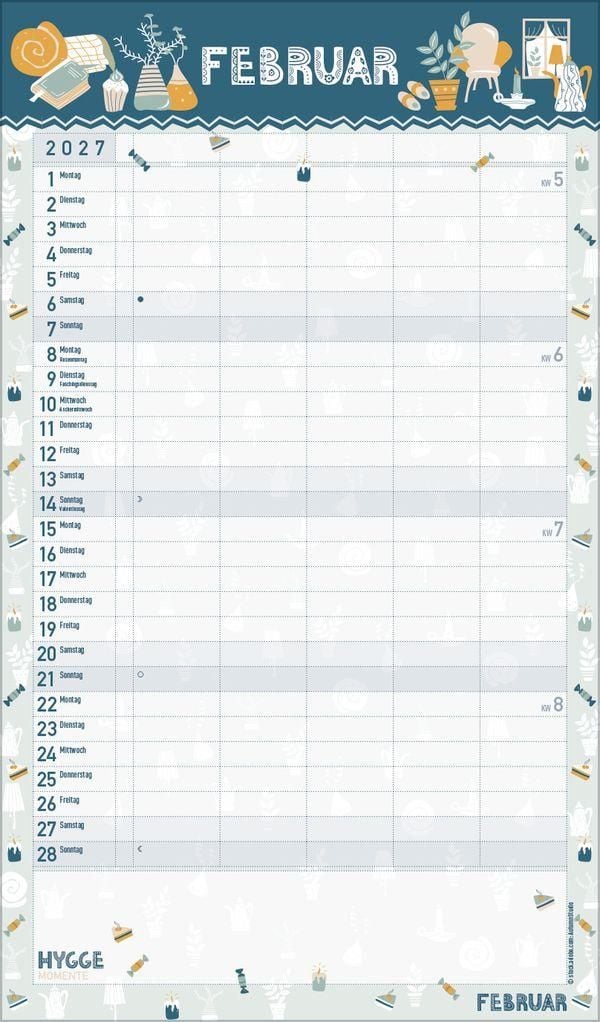 Hygge Planer 2027 - 27 x 46 cm - Korsch Verlag