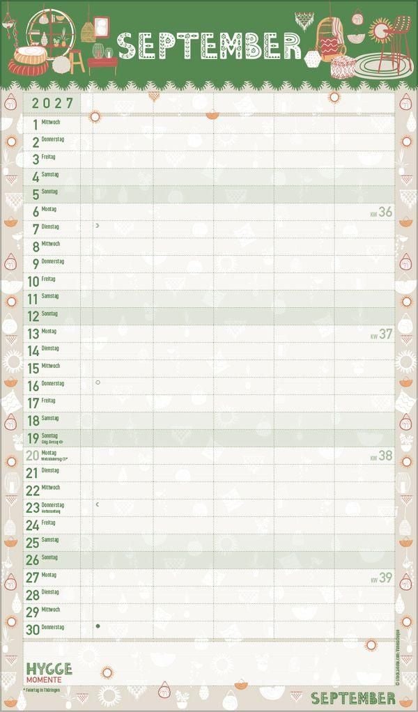 Hygge Planer 2027 - 27 x 46 cm - Korsch Verlag