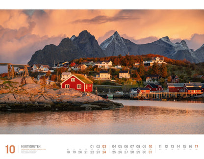 Hurtigruten - Wandkalender 2027 - 54 x 42 cm - Ackermann Kunstverlag