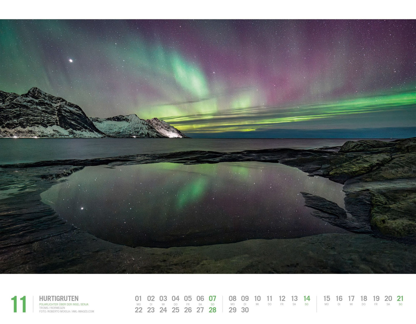 Hurtigruten - Wandkalender 2027 - 54 x 42 cm - Ackermann Kunstverlag