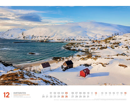 Hurtigruten - Wandkalender 2027 - 54 x 42 cm - Ackermann Kunstverlag