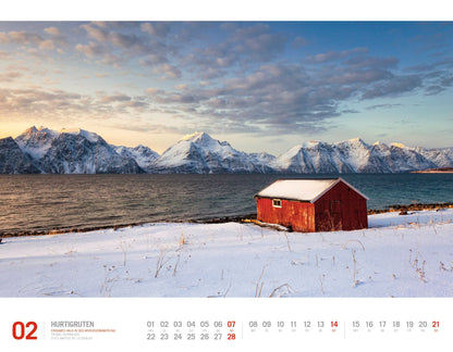 Hurtigruten - Wandkalender 2027 - 54 x 42 cm - Ackermann Kunstverlag