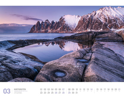Hurtigruten - Wandkalender 2027 - 54 x 42 cm - Ackermann Kunstverlag