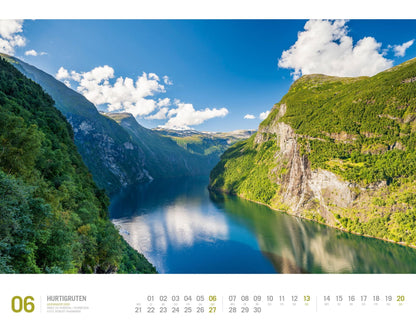 Hurtigruten - Wandkalender 2027 - 54 x 42 cm - Ackermann Kunstverlag