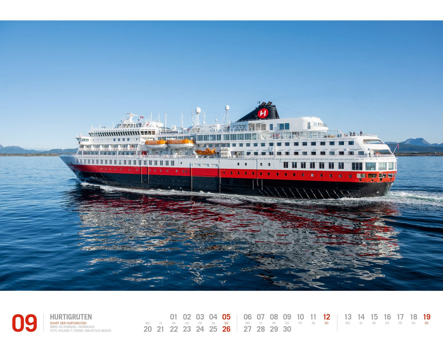 Hurtigruten - Wandkalender 2027 - 54 x 42 cm - Ackermann Kunstverlag
