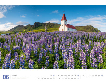 Island - Wandkalender 2024 - 54 x 42 cm - Ackermann Kunstverlag