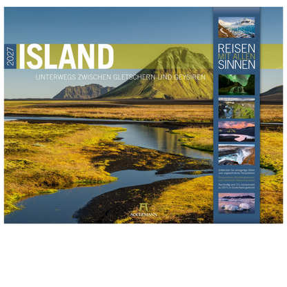 Island - Wandkalender 2027 - 54 x 42 cm - Ackermann Kunstverlag