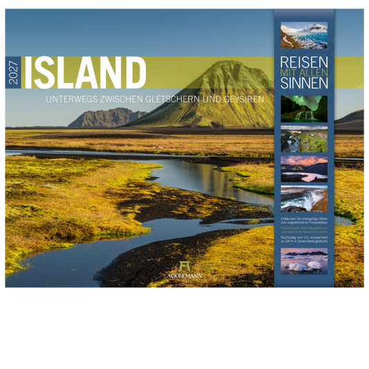 Island - Wandkalender 2027 - 54 x 42 cm - Ackermann Kunstverlag