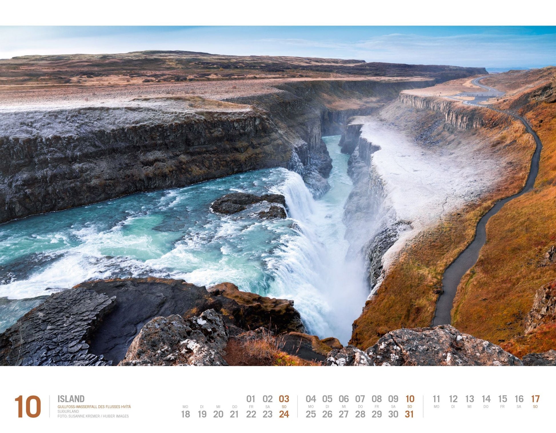 Island - Wandkalender 2027 - 54 x 42 cm - Ackermann Kunstverlag