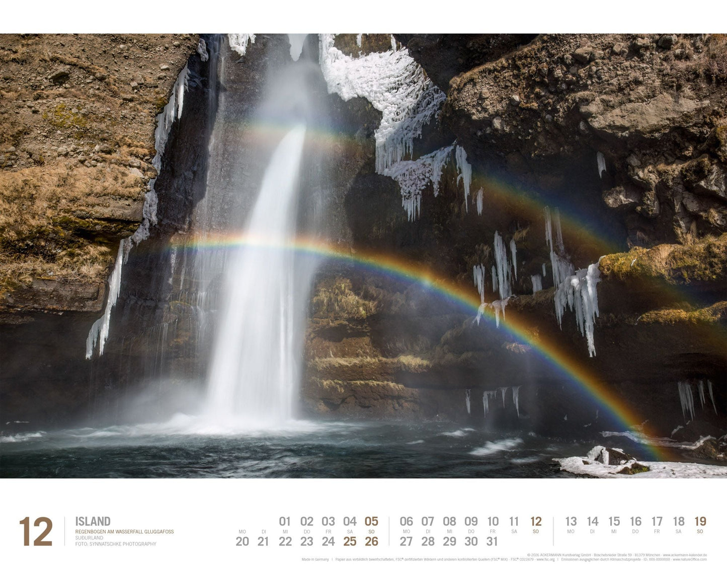 Island - Wandkalender 2027 - 54 x 42 cm - Ackermann Kunstverlag