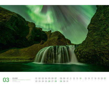 Island - Wandkalender 2027 - 54 x 42 cm - Ackermann Kunstverlag