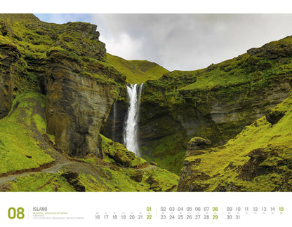Island - Wandkalender 2027 - 54 x 42 cm - Ackermann Kunstverlag
