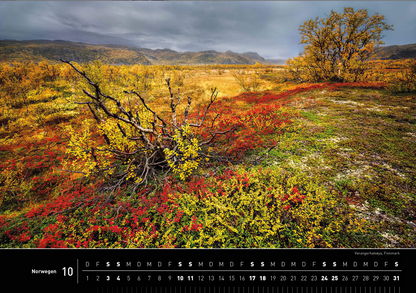Norway - 360° Premium Wall Calendar 2026 - 50 x 35 cm - 360Grad Medien