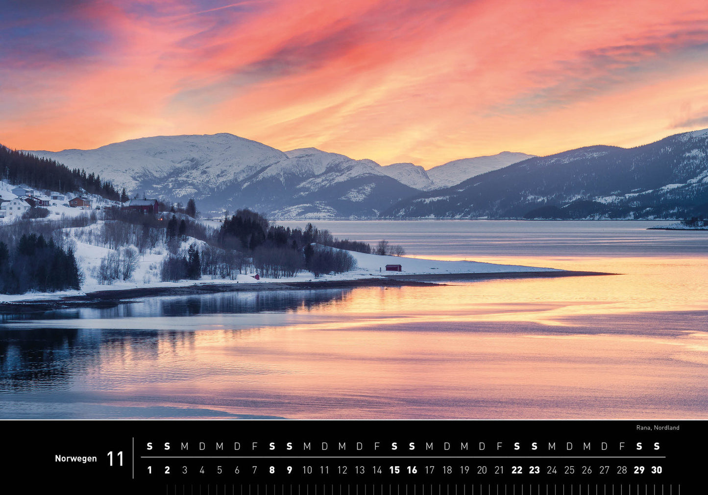 Norwegen - 360° Premium-Wandkalender 2025 - 50 x 35 cm - 360Grad Medien