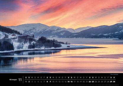 Norwegen - 360° Premium-Wandkalender 2025 - 50 x 35 cm - 360Grad Medien