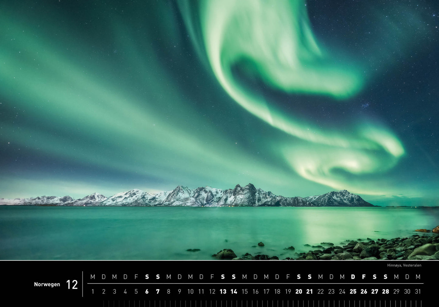 Norwegen - 360° Premium-Wandkalender 2025 - 50 x 35 cm - 360Grad Medien