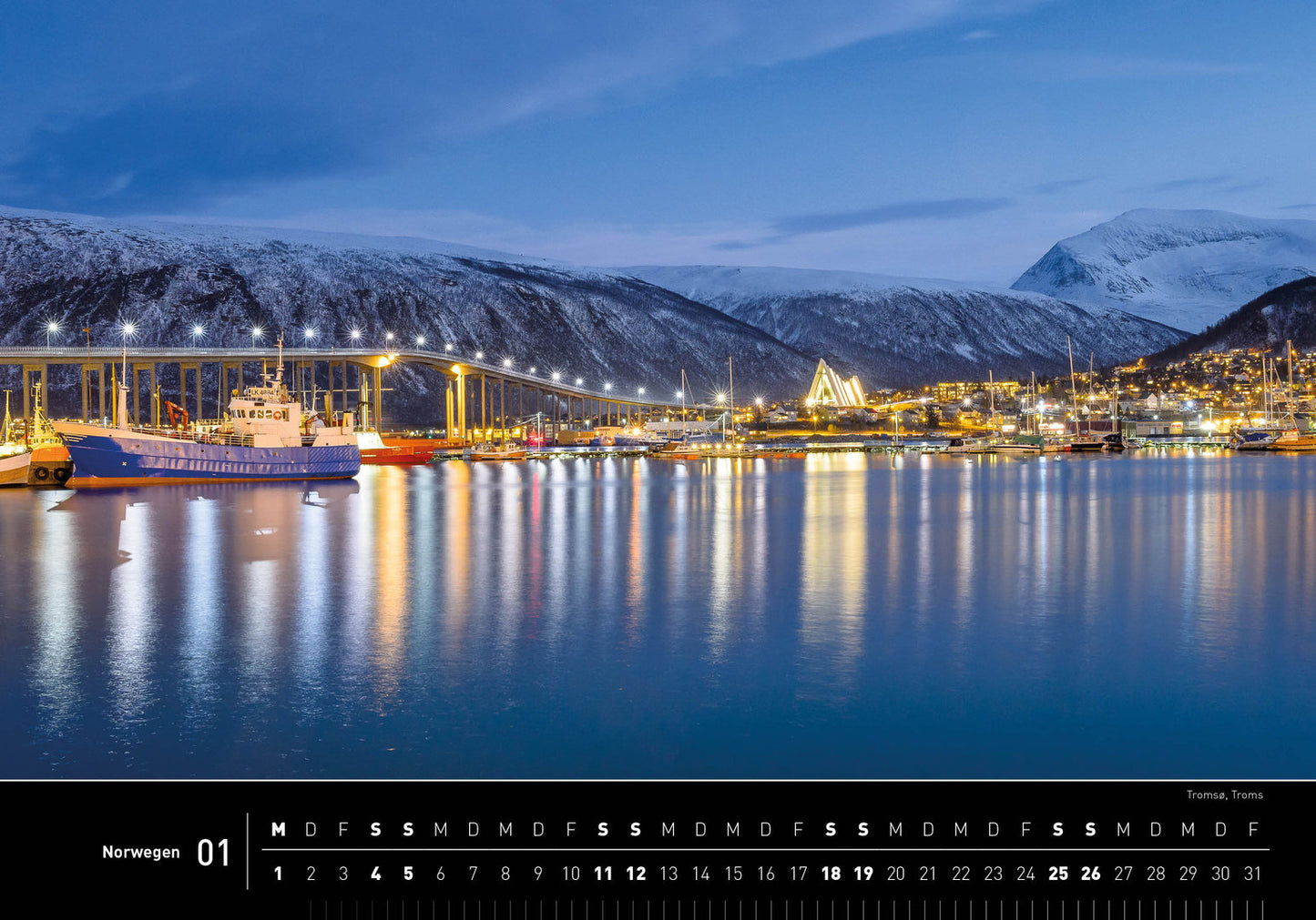 Norwegen - 360° Premium-Wandkalender 2025 - 50 x 35 cm - 360Grad Medien