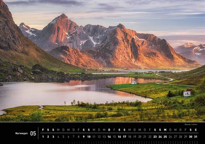 Norway - 360° Premium Wall Calendar 2026 - 50 x 35 cm - 360Grad Medien