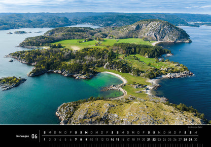 Norwegen - 360° Premium-Wandkalender 2025 - 50 x 35 cm - 360Grad Medien